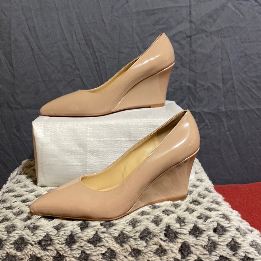 Tan wedge heel
